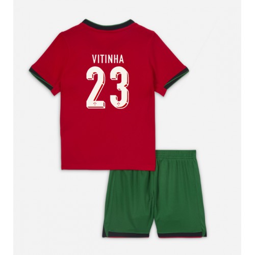 Dětský Fotbalový dres Portugalsko Vitinha #23 ME 2024 Domácí Krátký Rukáv (+ trenýrky)